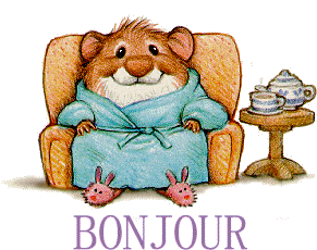 Gif animé bonjour souris